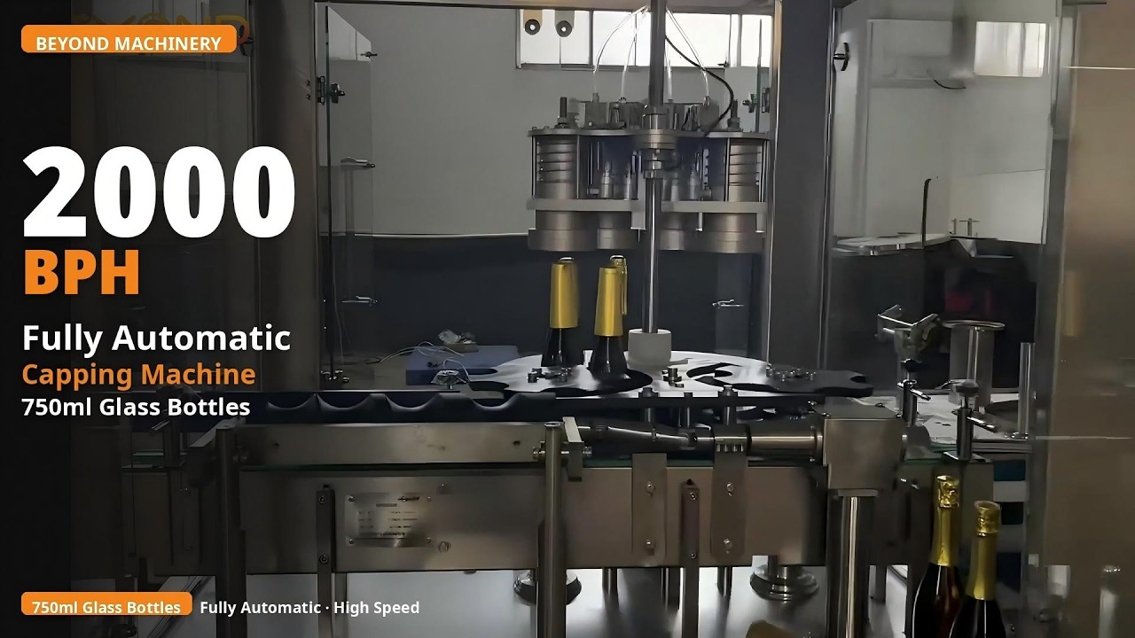 750ml Sparkling Wine Automatic Foil Hooding Machine 2000BPH Glass Bottle