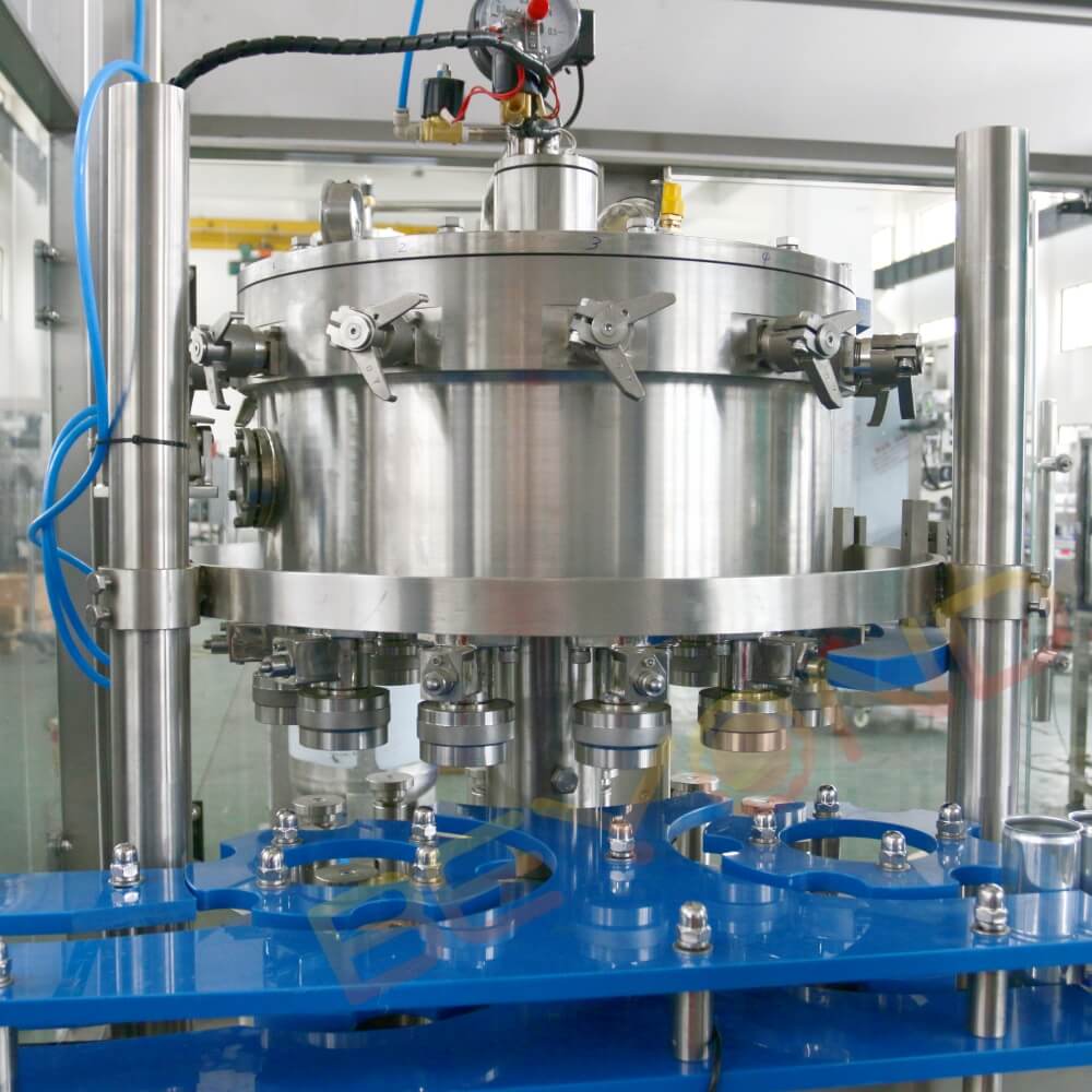 Industrial machinery with stainless steel components.